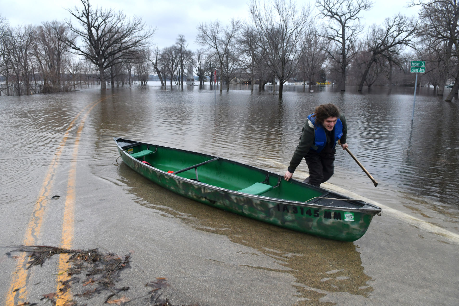 Flooding in the Illinois Quad-Cities area.